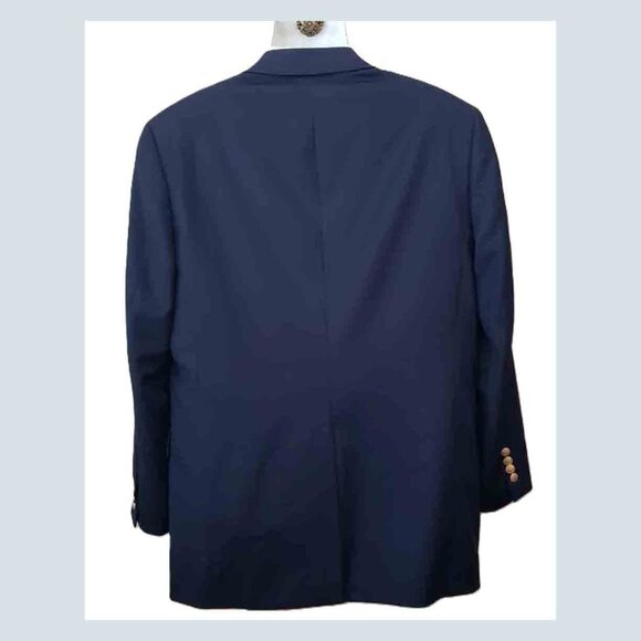 Hart Schaffner Marx Gold Navy Blue Wool Blazer Men's Size 39R - Picture 2 of 5